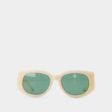 Wave Sunglasses - Casablanca - Acetate - Beige