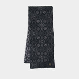 Fluffy Monogram Scarf - Casablanca - Nylon - Grey