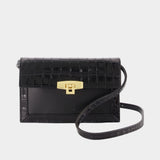 Croco All In One Mini Crossbody - Coperni - Leather - Black