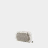 Crystal Lace Detail Clutch - SELF PORTRAIT - Synthetic - Silver