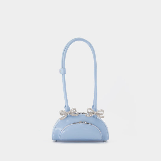 Curved Mini Shoulder Bag - SELF PORTRAIT - Leather - Blue