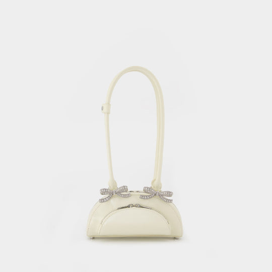 Curved Mini Shoulder Bag - SELF PORTRAIT - Leather - Neutral
