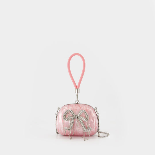 Pearl Top Handle Clutch - SELF PORTRAIT - Synthetic - Pink