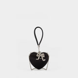 Top Handle Heart Clutch - SELF PORTRAIT - Silk - Black