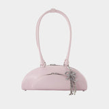 Curved Charm Shoulder Bag - SELF PORTRAIT - Leather - Purple
