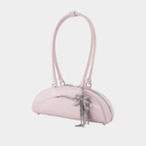 Curved Charm Shoulder Bag - SELF PORTRAIT - Leather - Purple