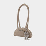 Mini With Charm Shoulder Bag - SELF PORTRAIT - Leather - Grey