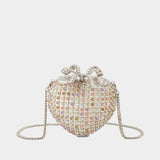 Crystal Heart Clutch - SELF PORTRAIT - Metal - Multicolor