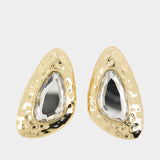 Hammered Earrings - SELF PORTRAIT - Metal - Gold