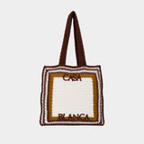 Crochet Shopper Bag - Casablanca - Cotton - Brown