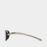 Oval Curve Sunglasses - Casablanca - Metal - Black