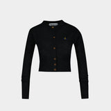 Bea Cropped Cardi T-Shirt - Vivienne Westwood - Wool - Black