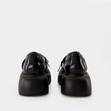 Platform Ballet Brogues Ballerinas - Simone Rocha - Leather - Black
