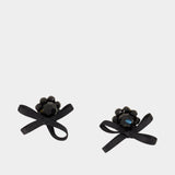 Petite Daisy Earrings - Simone Rocha - Crystal - Black
