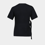 Bow Sash Easy T-Shirt - Simone Rocha - Lyocell - Black