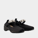 Runner W Turbo Emb Ballerinas - Simone Rocha - Synthetic - Black