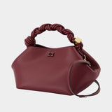 Bou Small Crossbody - Ganni - Leather - Burgundy