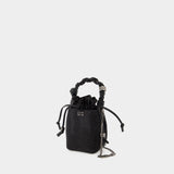 Bou Bucket Mini Strass Crossbody - Ganni - Polyester - Black