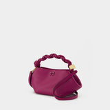 Bou Mini Shoulder Bag - Ganni - Leather - Purple