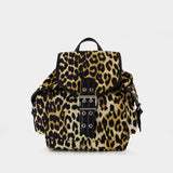 Bucky Small Backpack - Ganni - Nylon - Leopard