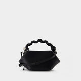 Bag Mini Eyelets Crossbody - Ganni - Leather - Black