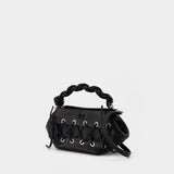 Bag Mini Eyelets Crossbody - Ganni - Leather - Black