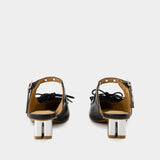 Eyelets Sandals - Ganni - Synthetique - Black