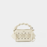 Bou Mini Eyelets Crossbody - Ganni - Leather - White