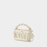 Bou Mini Eyelets Crossbody - Ganni - Leather - White