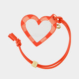Bou Heart Keyring - Ganni - Leather - Red