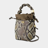 Bou Bucket Purse - Ganni - Leather - Printed