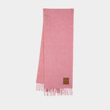 Double Face Solid Scarf - Ganni - Wool - Pink