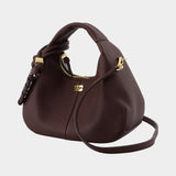 Mini Grained Purse - Ganni - Synthetic - Brown
