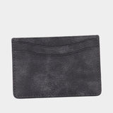 Vintage Card Holder - Ganni - Leather - Grey