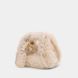Mini Fur Purse - Ganni - Synthetic - White