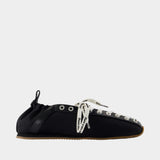 Lace Up Sporty ballerinas - Ganni - Synthetic - Black