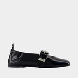 Ballerinas Sue Box - Ganni - Synthetic - Black