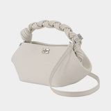 Bou Mini Ostrich Purse - Ganni - Synthetic - White