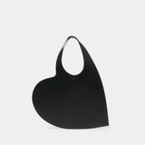 Heart Tote Shoulder Bag - Coperni - Leather - Black