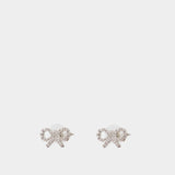 Micro Bow Earrings - SELF PORTRAIT - Silver - Silver