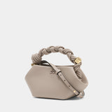 Bou Bag Mini Handbag - Ganni - Leather - Grey