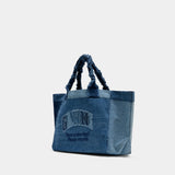 Xxl Trapeze Shopper Bag - Ganni - Cotton - Blue