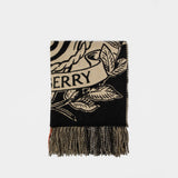 Mu Stormy Knight Check Scarf - Burberry - Cashmere - Beige