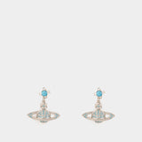 Mini Relief Drop Earrings - Vivienne Westwood - Metal - Silver