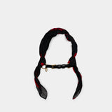 Skull Ring Wrap Scarf - Alexander McQueen - Silk - Black