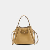 Romy Pick Stitch Mini Purse - Tory Burch - Leather - Beige