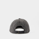 Carliy Tourist Logo Cap - Acne Studios - Cotton - Black