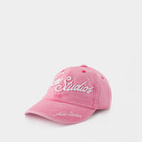 Carliy Tourist Logo Cap - Acne Studios - Cotton - Pink