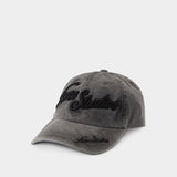 Logo Cap - Acne Studios - Cotton - Dark Grey