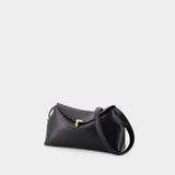 T Lock Clutch - TOTEME - Leather - Black